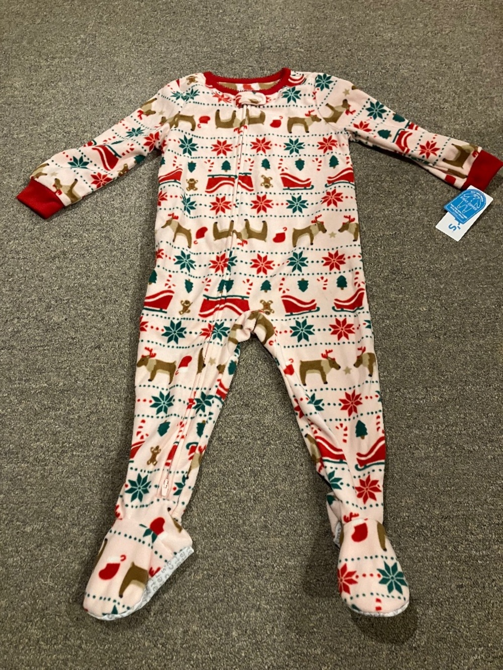 NWT Carter’s 24-Month Holiday Baby Footed Onesie